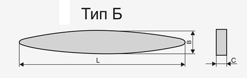 Брусок шлифовальный Б 35 х 15 х 225 мм V "Лодочка"