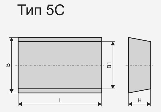 Сегмент 5С 100 х 40 х 150 мм 14A 40 K-O B